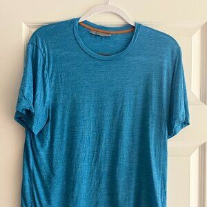 Icebreaker Merino Sphere II Short Sleeve T-Shirt, Size Medium - Geo Blue Heather